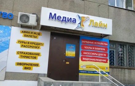 Вход в офис «Медиа Лайн» на улице Ленина, 7