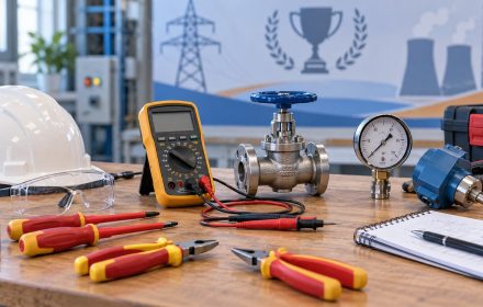 Оборудование энергетика — тематическая иллюстрация к конкурсу профмастерства